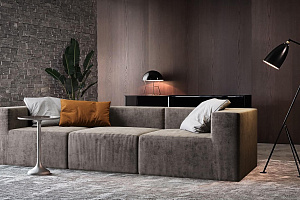 Компактный диван Драм без ножек, тресковая модель для гостиной, не портит пол, не скрипит, не шатается